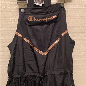 Champion Black and Rose Gold Nylon Overalls